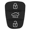 3 Buttons Rubber Pad for Flip Remote Car Key Shell (w/ Letter)