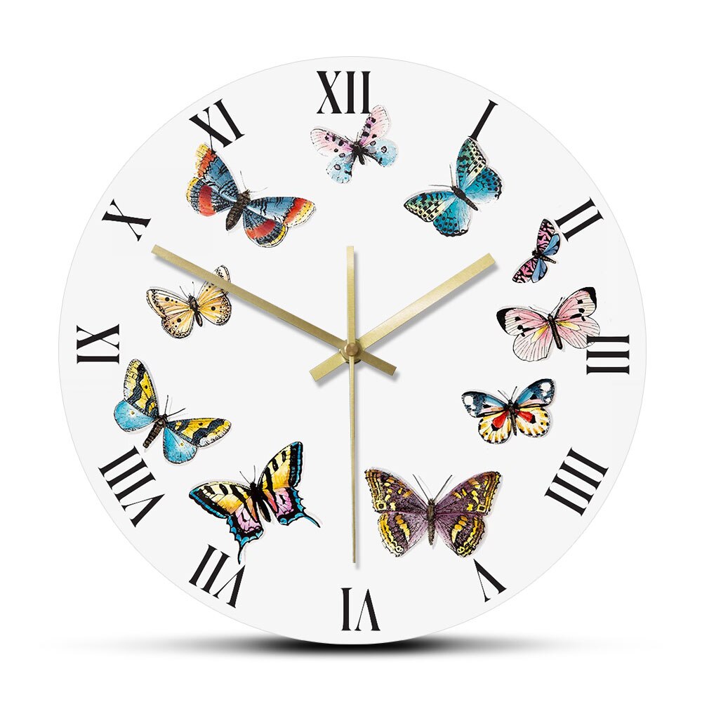 

Cute Colorful Butterfly - Frameless Acrylic Wall Clock, 501 Original