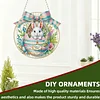 Easter Egg Bunny DIY 2D Flat Acrylic Double Sided Diamond Painting Hanging Pendant