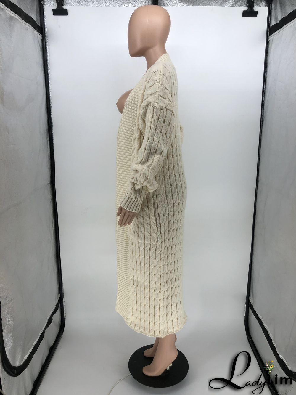 Women Winter Long Sleeve Plush Long Sweater Jacket