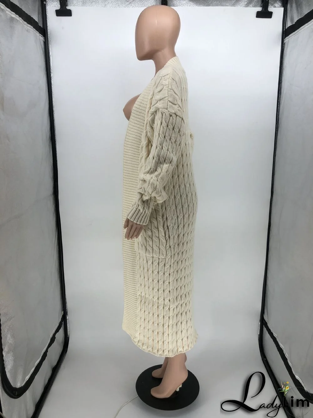 Women Winter Long Sleeve Plush Long Sweater Jacket