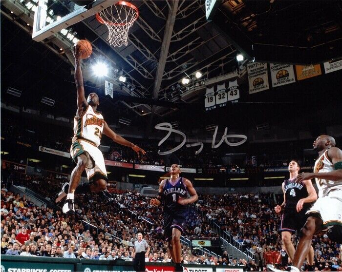 Gary Payton Seattle Super Sonics Autographed Signed 8x10 Photo Poster painting CFS COA