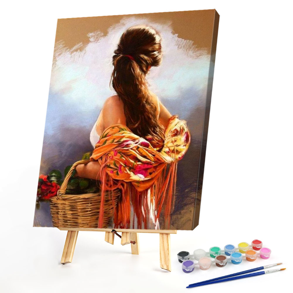 

40*50CM - Paint By Numbers - Elegant Girl, 501 Original