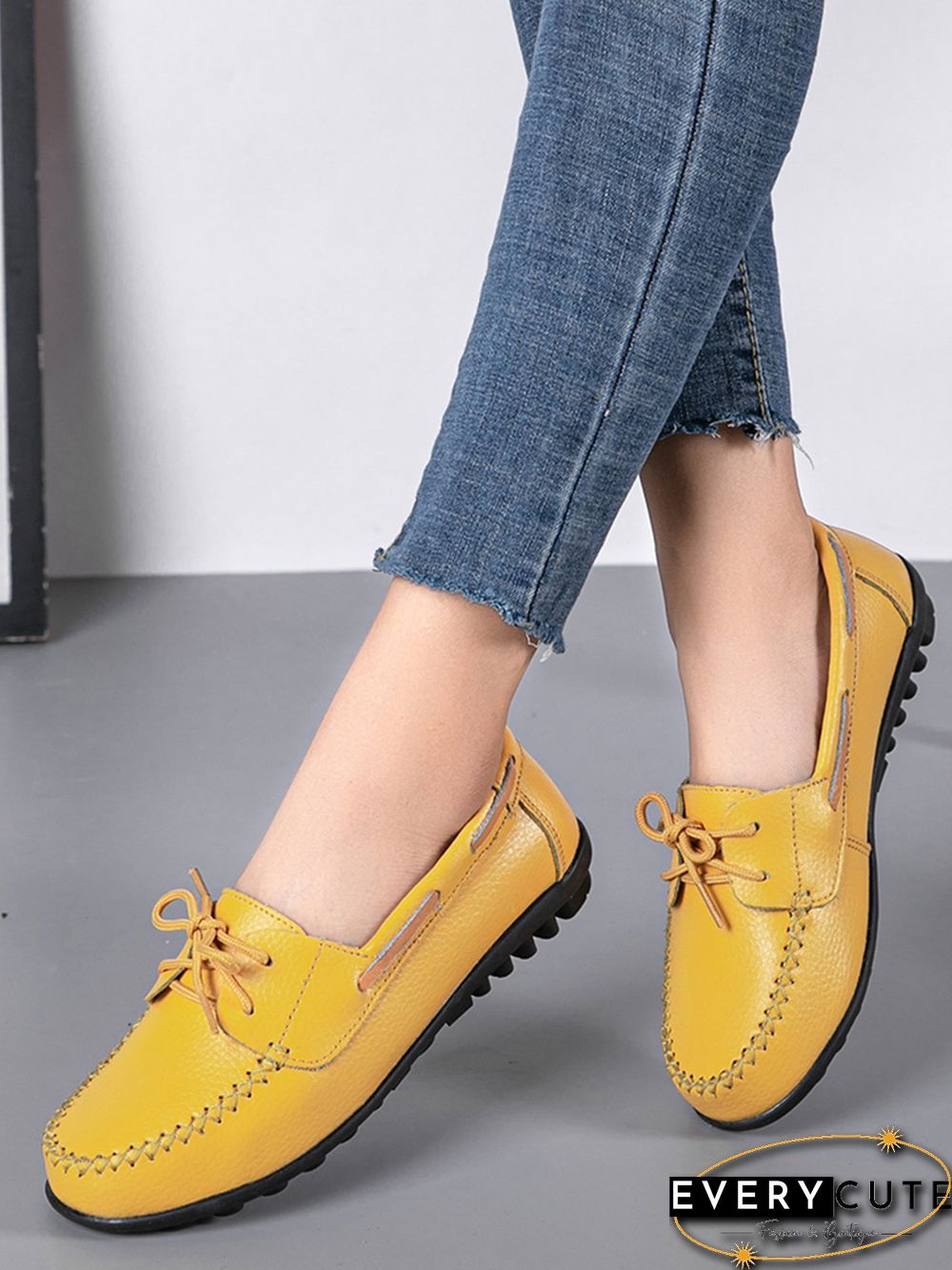 Retro Casual Simple Lace-up Flat Shoes