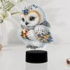 Cute Owl DIY Diamonds Painting Table Lamp 5D DIY Diamond Painting Night Light