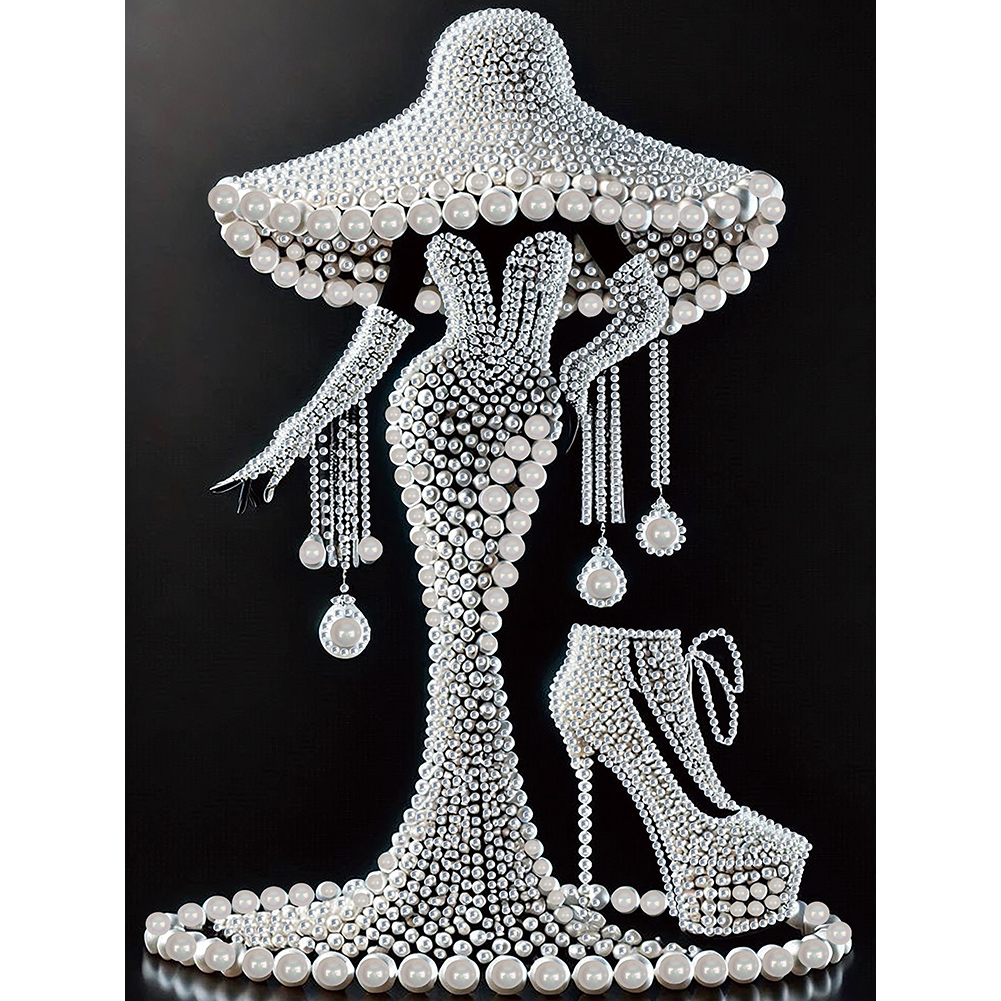 Elegant Lady 30*40cm(canvas) special shaped drill diamond painting