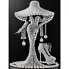 Elegante Dame - speziell geformte Diamantmalerei - 30 * 40cm