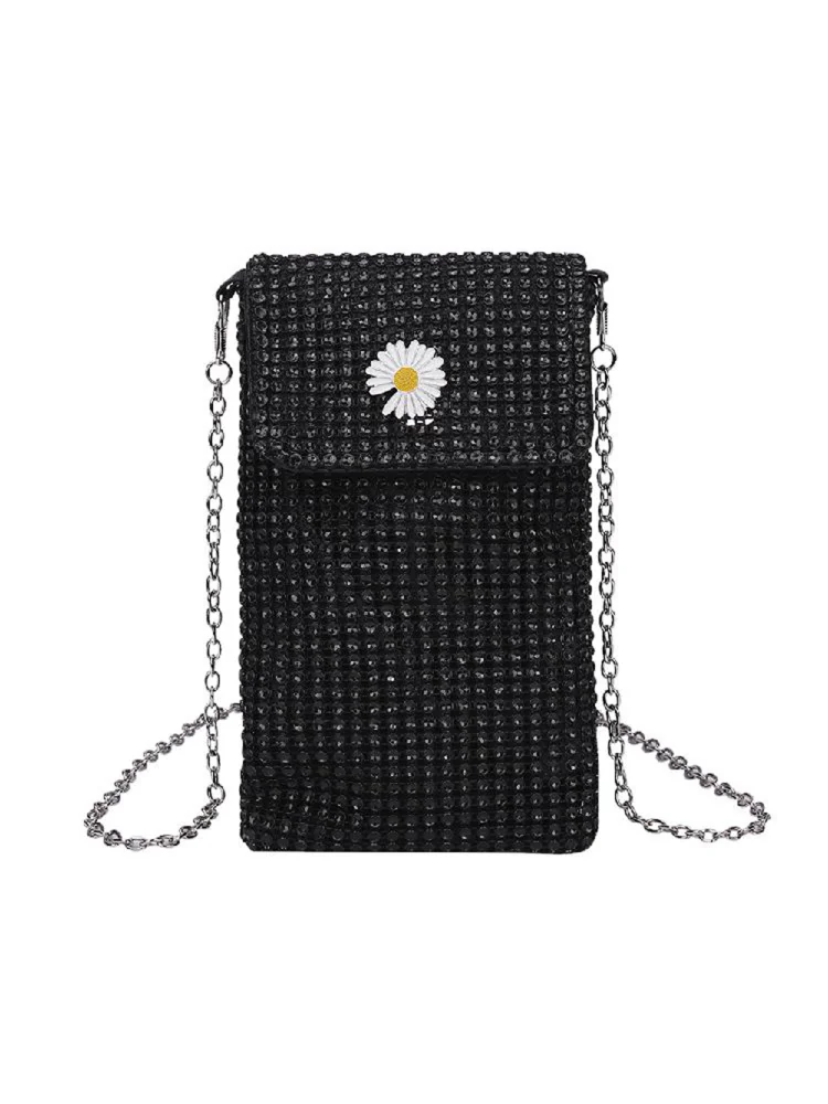 Fashion Crossbody Phone Shoulder Bag Women Mini Messenger Handbag (Black)