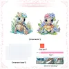 2pcs DIY Flower Crown Turtles Diamond Painting Ornaments