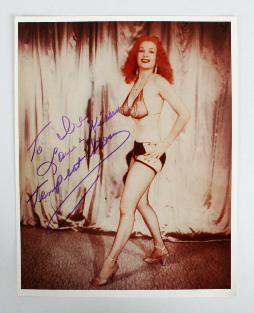 Tempest Storm Signed Photo Poster painting 8x10 – COA JSA