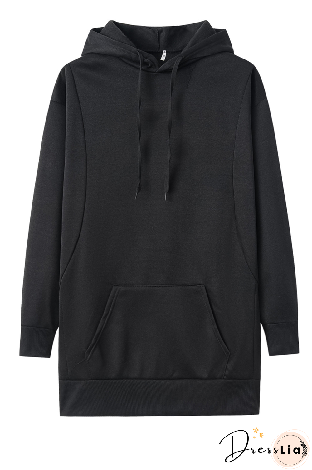 Solid Pocket Casual Hoodie