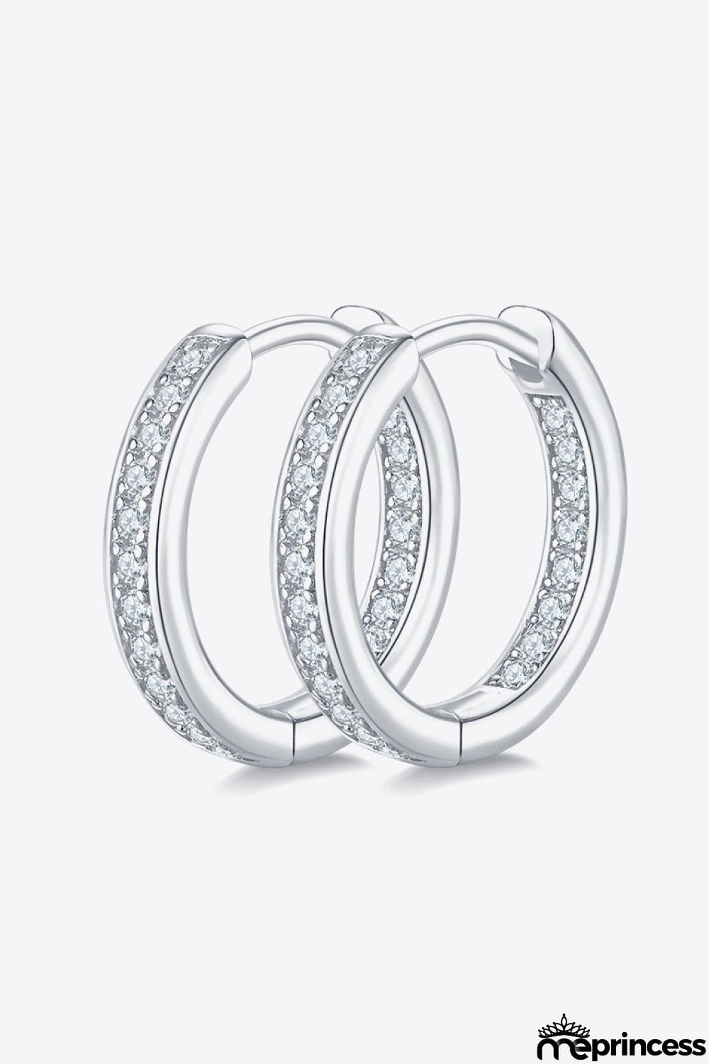 Moissanite 925 Sterling Silver Huggie Earrings