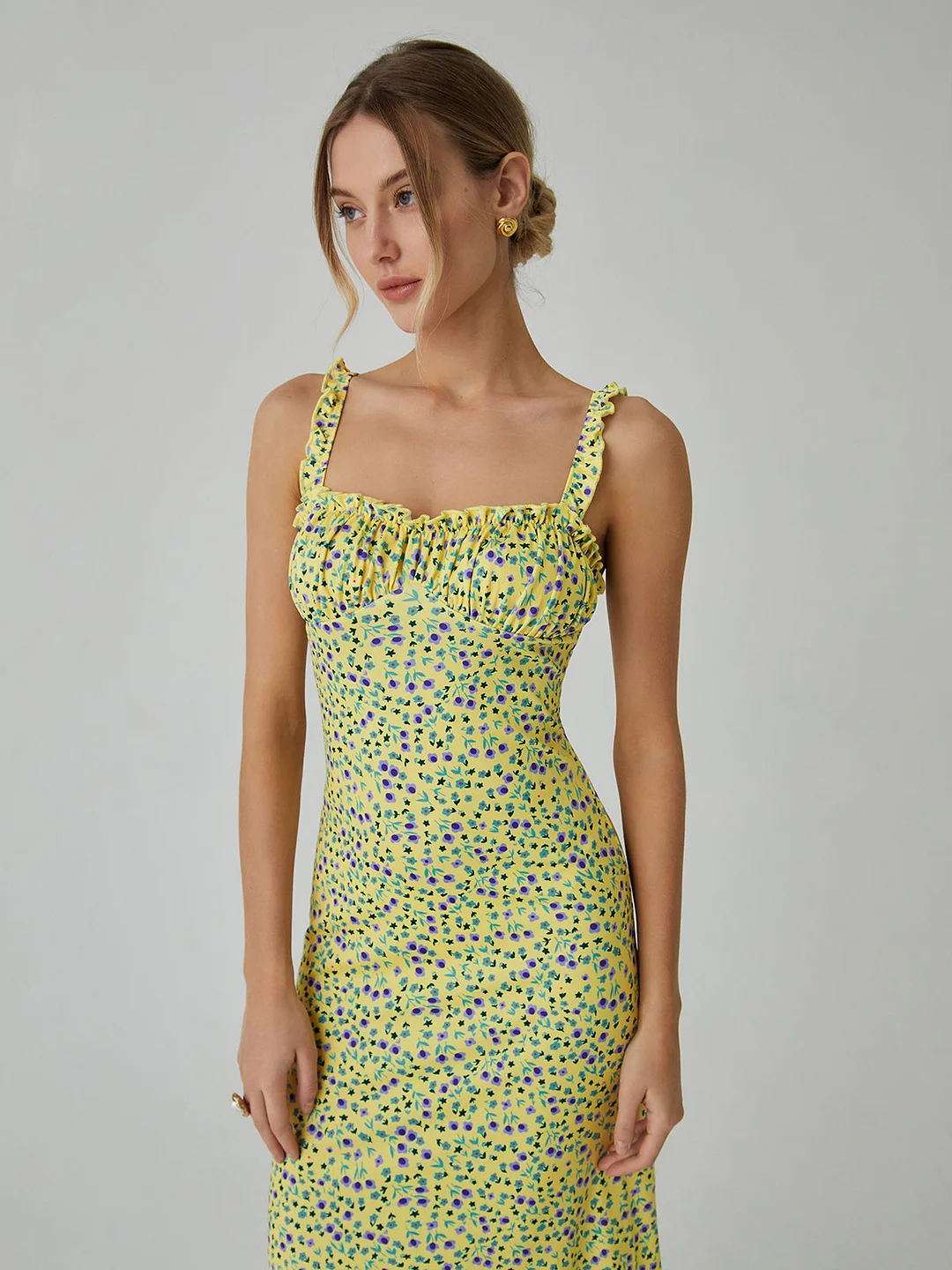Abebey-Cami Floral Bohemian Vacation Midi Dress
