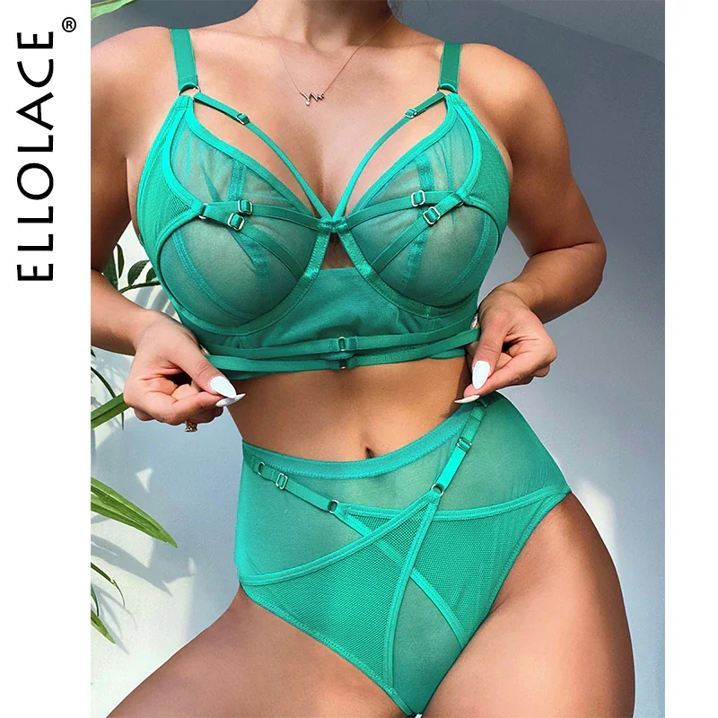 Billionm Sexy Lingerie Transparent Bra Set Woman 2 Pieces Fancy Underwear Patchwork Luxury Hot Transparencies Lace Intimate