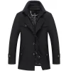 Men's Double Collar Cotton Thick Woolen Coat