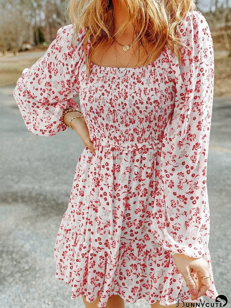 Floral Print Mini Dress