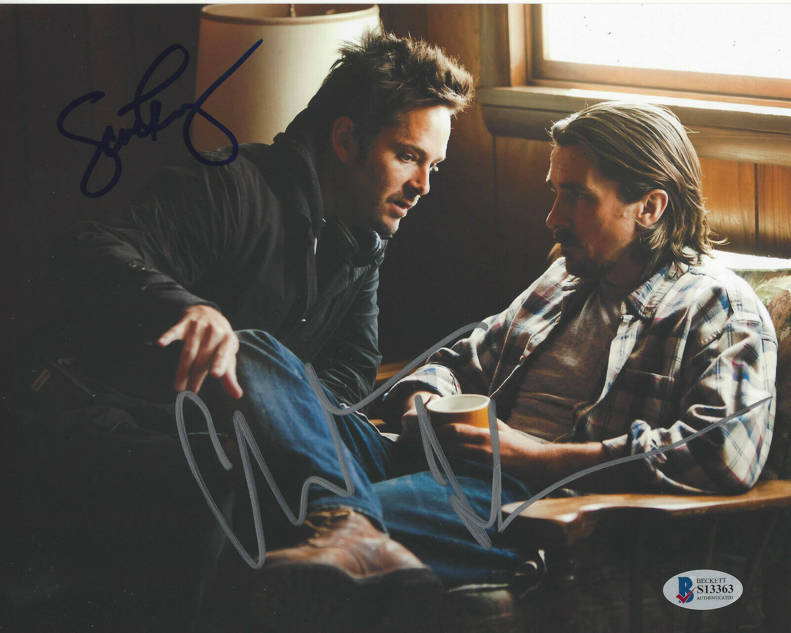 CHRISTIAN BALE SCOTT COOPER SIGNED OUT OF THE FURNACE 8x10 Photo Poster painting BECKETT BAS COA