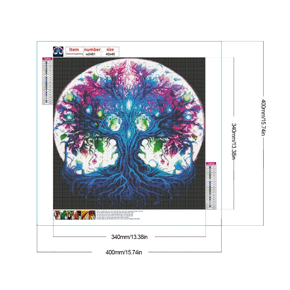 Diamond Painting - Full Round Drill - Life Tree(Canvas|40*40cm)