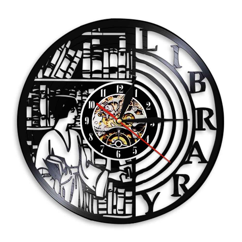 

Reading Books Time To Read Inspirational - Vinyl Record Wall Clock - Without LED, 501 Original