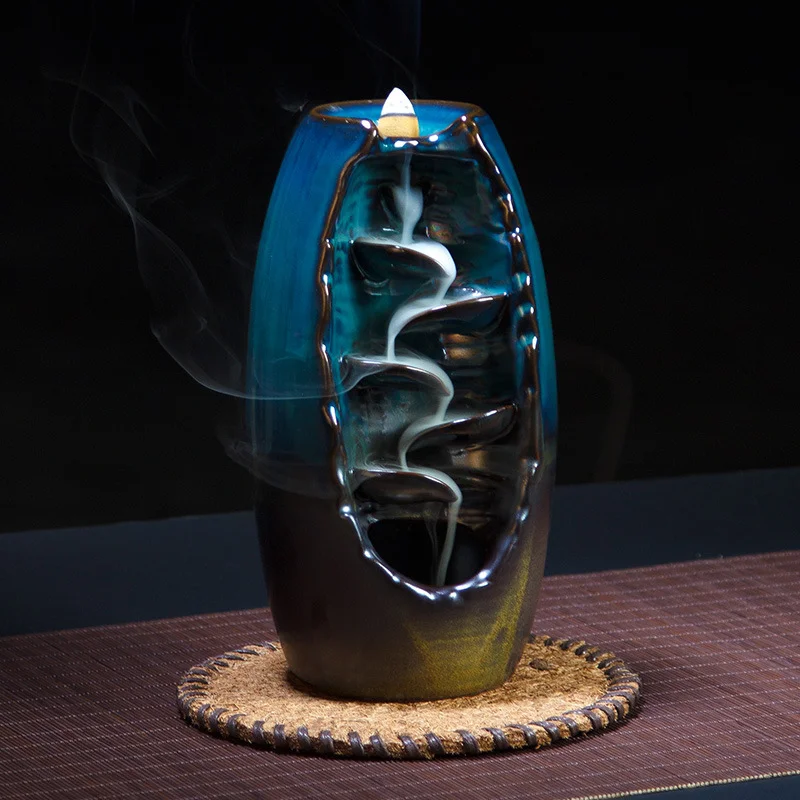 Father's Day Hot Sale！！！Blue Waterfall Incense Burner trabladzer