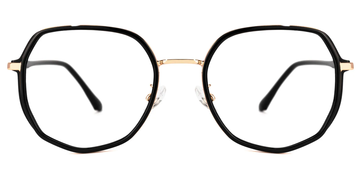 Paco Schwarz Geometrisch Brille  Schwarz