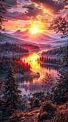 Luxury AB Velvet Diamond Painting Kit - Landscapes