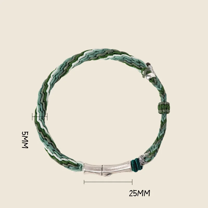 Bamboo Reincarnation Knot Luck Protection String Bracelet