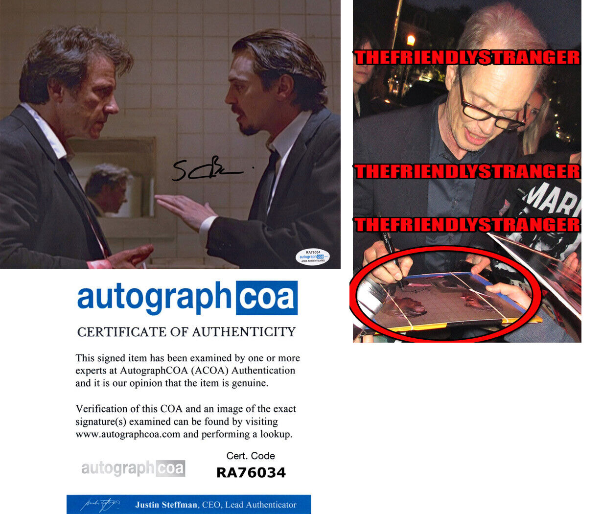 STEVE BUSCEMI signed Autographed RESERVOIR DOGS