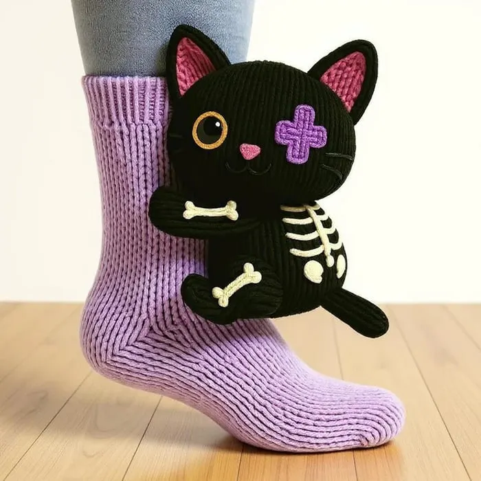 Hughug 3D Knit Animal Socks