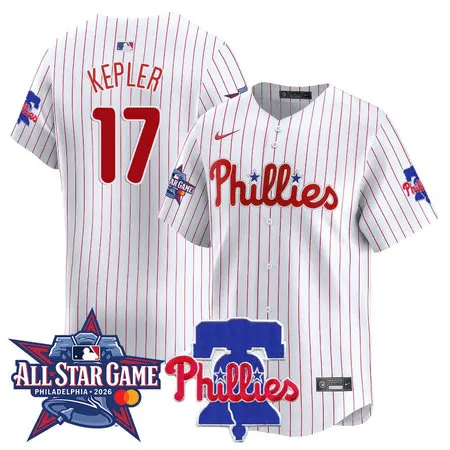 Men's Philadelphia Phillies #17 Max Kepler White 2026 MLB All-Star Jersey