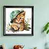 Cat - 18CT Stamped Cross Stitch 20*20cm/7.87*7.87in