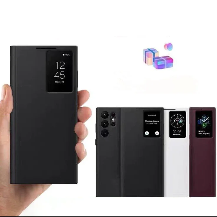 Suitable For Samsung S22ultra Chip Leather Phone Case