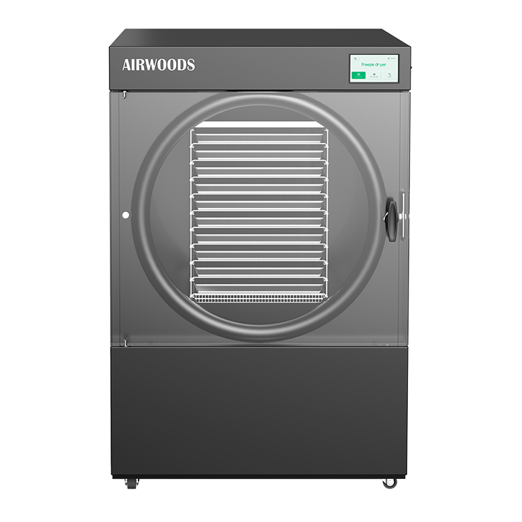 Black Airwoods 20KG 10 Trays Lyophilize Freeze Dryer for Commercial