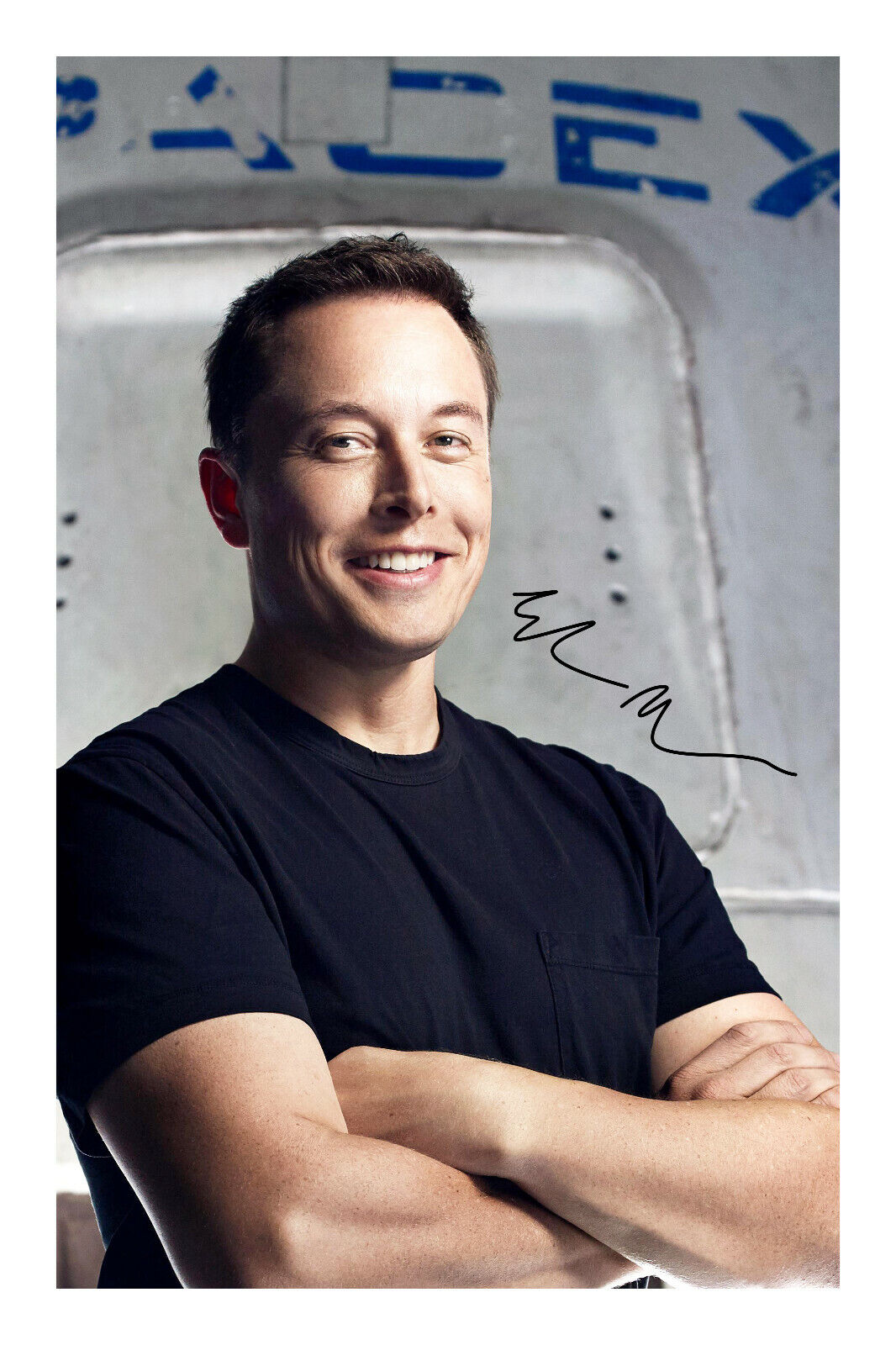 Elon Musk Signed A4 Photo Poster painting Print Autograph Tesla SpaceX