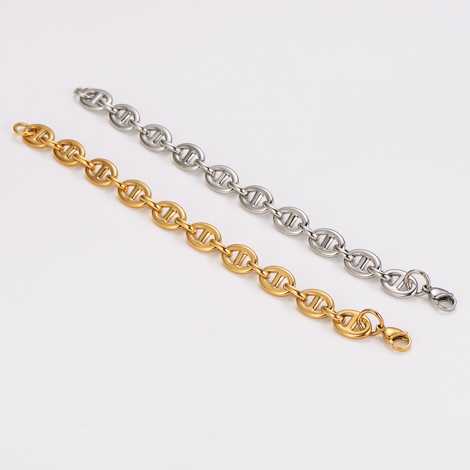 Women Minimalist Round U-Shape Stainless Steel Electroplating Bracelets