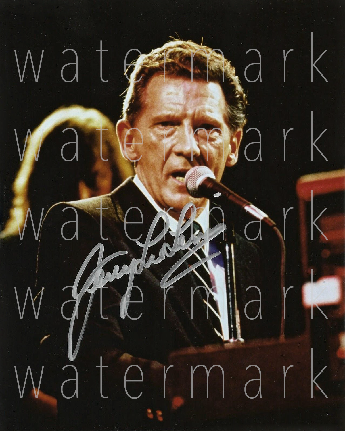 Jerry Lee Lewis signed 8X10 Photo Poster painting picture poster autograph RP