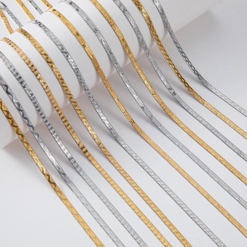 1 Piece 4mm*45+5cm Titanium Steel Jewelry Accessories