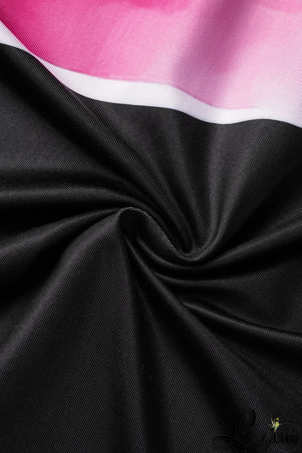 Pink Sexy Print Patchwork Spaghetti Strap One Step Skirt Dresses