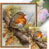 (US Only)Robin Printed Cross Stitch Kit 40x50cm DIY 11CT Embroidery Craft Set Home Decor