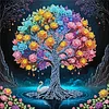 (US Local)4Pack Tree-Crystal Rhinestone Diamond Painting(30x30cm)
