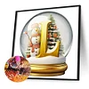 Diamond Painting-DIY Full Round Drill Xmas Letter L（40x40cm）