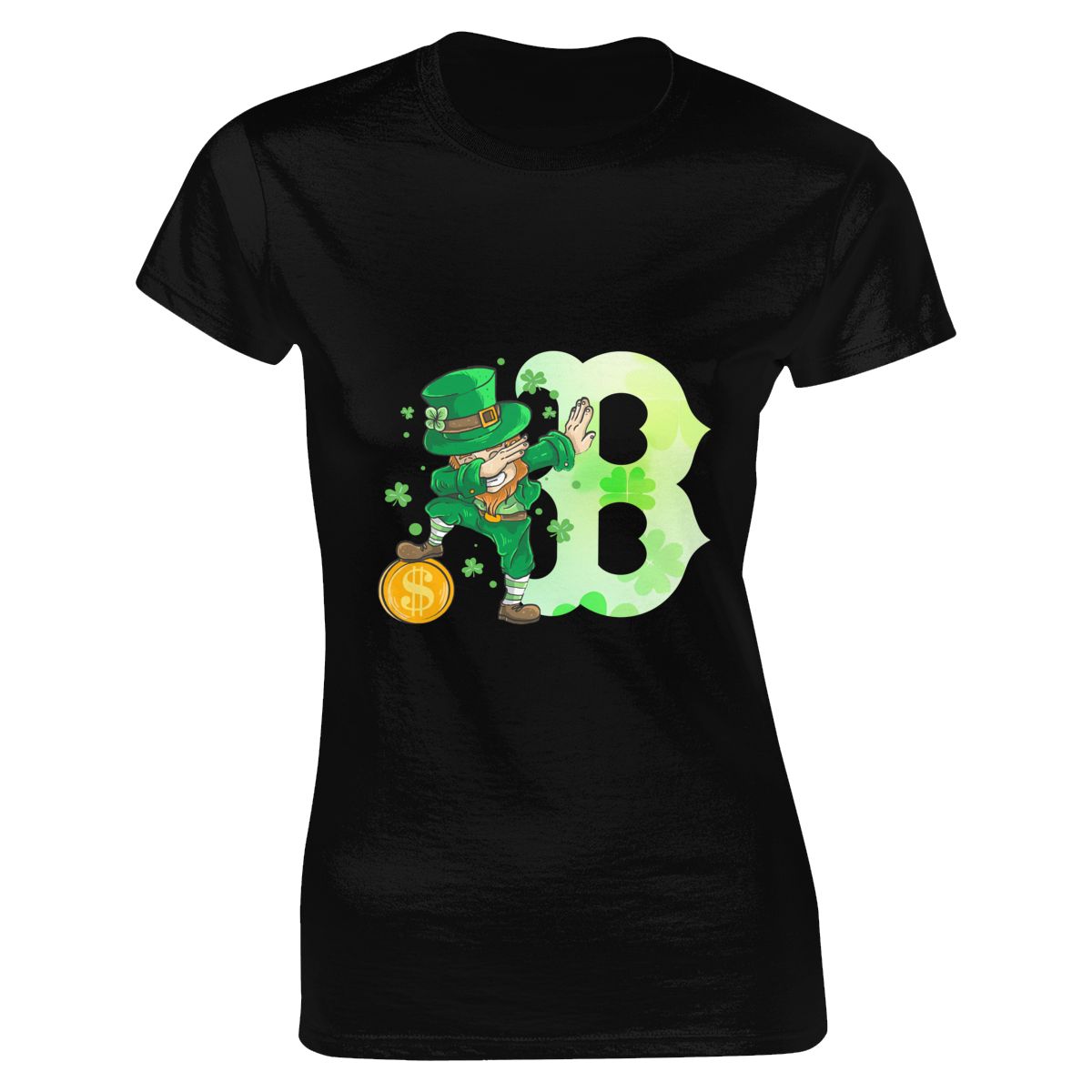 Boston Red Sox St Patrick's Day Dabbing Leprechaun Women's Classic-Fit T-Shirt