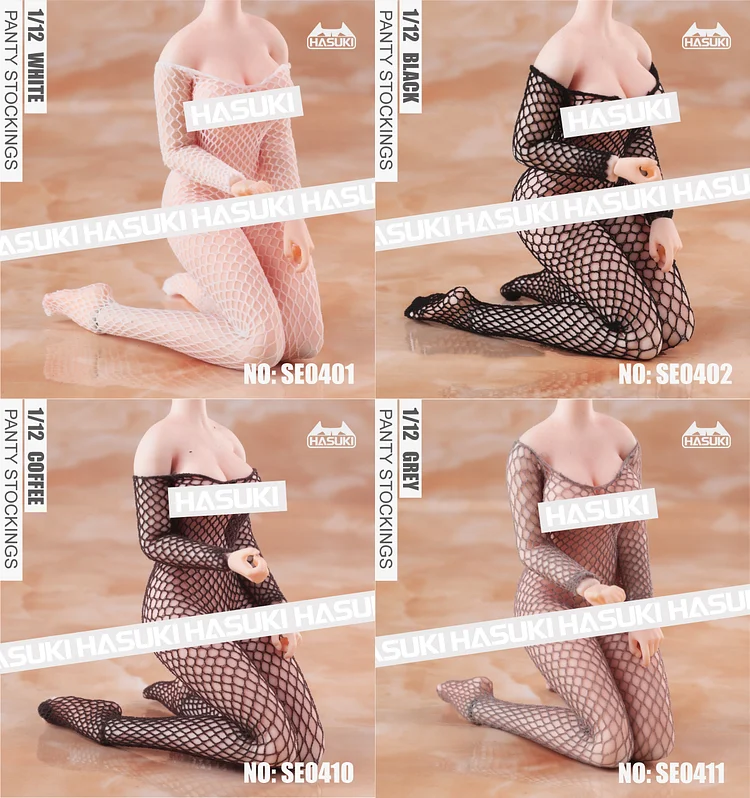 PRE-ORDER HASUKI STUDIO Seamless One-piece Mesh Socks SE04 1/12 Scale Action Figure(Adult 18+)