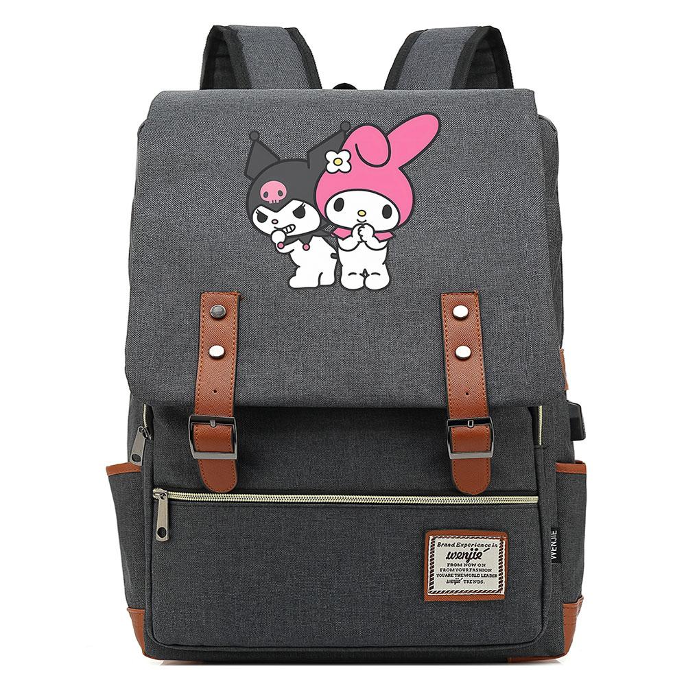 Mayoulove Kuromi Backpack Lightweight Design with Fun Character for School and Travel-Mayoulove