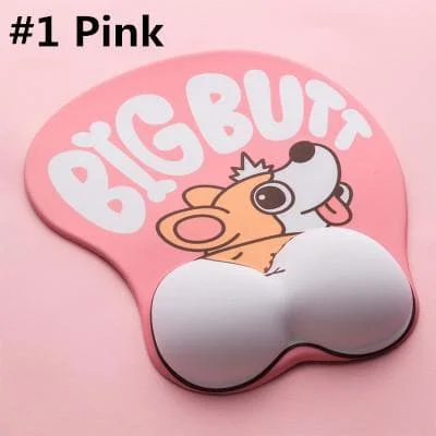 4 Colors Kawaii Corgi Butt Mouse Pad S13072