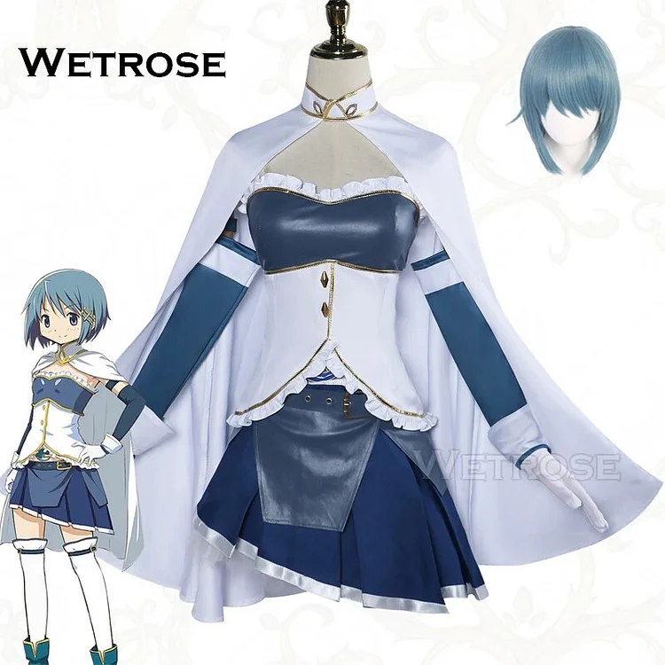 【Wetrose】Miki Sayaka Cosplay Costume Puella Magi Magic Magical Girl Magica Madoka Magic Leather Full Set