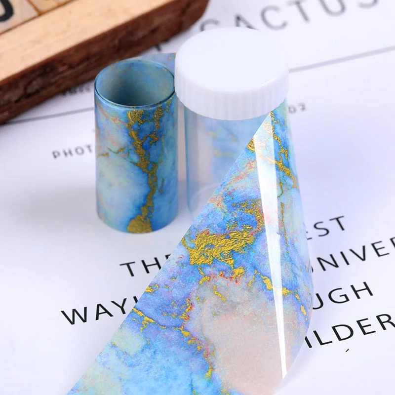 Nail Foils Marble Series Nail Transfer Foils Decorations DIY Idea Nail Art Transfer Sticker Decals Nail Accessories 4*100cm