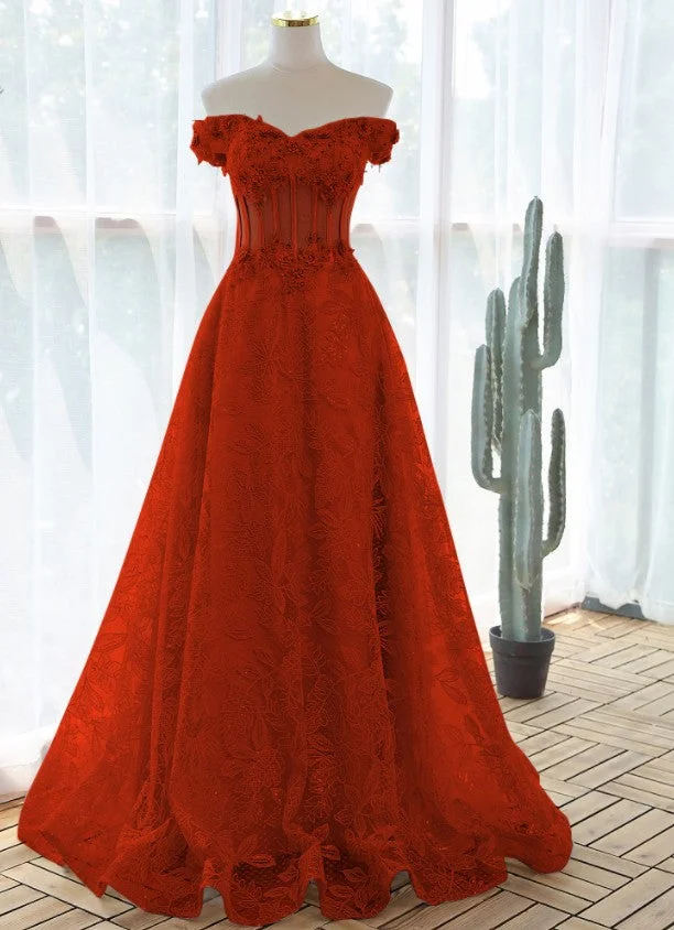 Elegant Sequin Lace Flower Prom Dress BE709