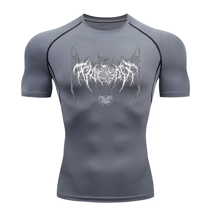 Midiset Men Quick Dry Running Compression Shirt Fitness Gym Y2K T Shirt Short Sleeve Bodybuilding Football T Shirts Sport Top Gym