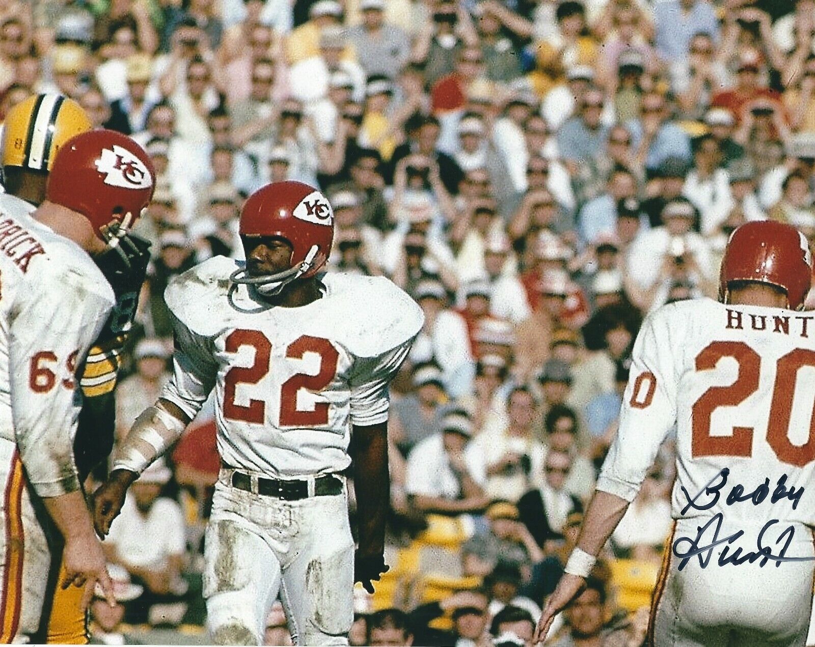 Autographed BOBBY HUNT Kansas City Chiefs 8x10 Photo Poster painting w/COA